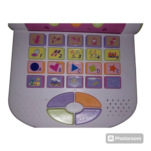 Learn With Me Barbie Toy Laptop Computer 2000 NOS BE-167 Mouse TESTED Does Work - Picture 4 of 7